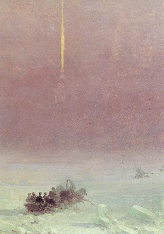 Ivan Aivazovski St.Petersburg,Crossing the Neva Germany oil painting art